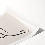 Abstract minimalist wall art print showcasing a blend of soft pastel colors and geometric shapes, rolled for easy shipping, perfect for modern home decor.