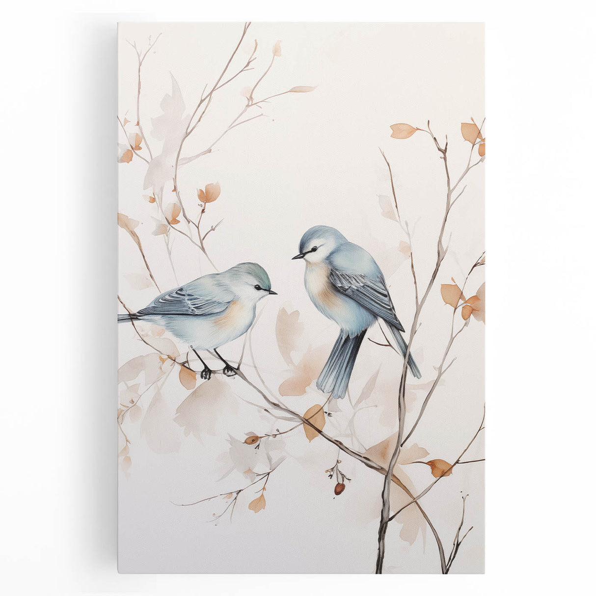 Abstract minimalist wall art featuring a geometric design with soft pastel colors, printed on stretched canvas, ideal for modern home decor. This artwork adds a contemporary touch to any space, enhancing visual appeal with its elegant simplicity.