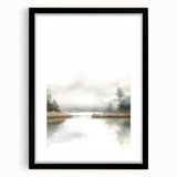 Abstract minimalist wall art design featuring a framed print with a mat, showcasing a black front view. Ideal for modern home decor, emphasizing simplicity and elegance.