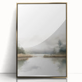 Framed abstract minimalist wall art featuring gold accents and a sleek design, ideal for modern decor. Perfect for enhancing contemporary interior spaces.