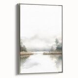 Framed wall art featuring an abstract minimalist design with a sleek silver frame, showcasing a modern aesthetic perfect for contemporary home decor.
