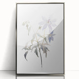 Framed acrylic wall art featuring an abstract minimalist design in silver, showcasing a sleek and modern aesthetic. Ideal for contemporary home decor, this piece adds elegance to any space.