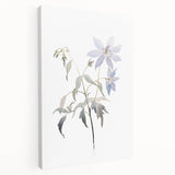 Stretched canvas artwork showcasing an abstract minimalist design with soft color gradients and geometric shapes, perfect for modern home decor.