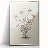 Framed acrylic wall art showcasing a modern abstract minimalist design in silver tones, perfect for contemporary home decor. The artwork features sleek lines and geometric shapes, adding a touch of elegance to any space.