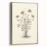 Framed canvas wall art featuring an abstract minimalist design with gold accents, displayed in a chic setting to enhance modern decor aesthetics.