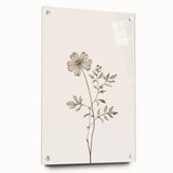 Abstract minimalist wall art collection displayed in a side view, featuring acrylic glass framing and decorative pins, ideal for modern home decor.