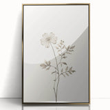 Framed abstract minimalist wall art featuring a gold-accented design, showcased from the front view, ideal for modern home decor aesthetics.