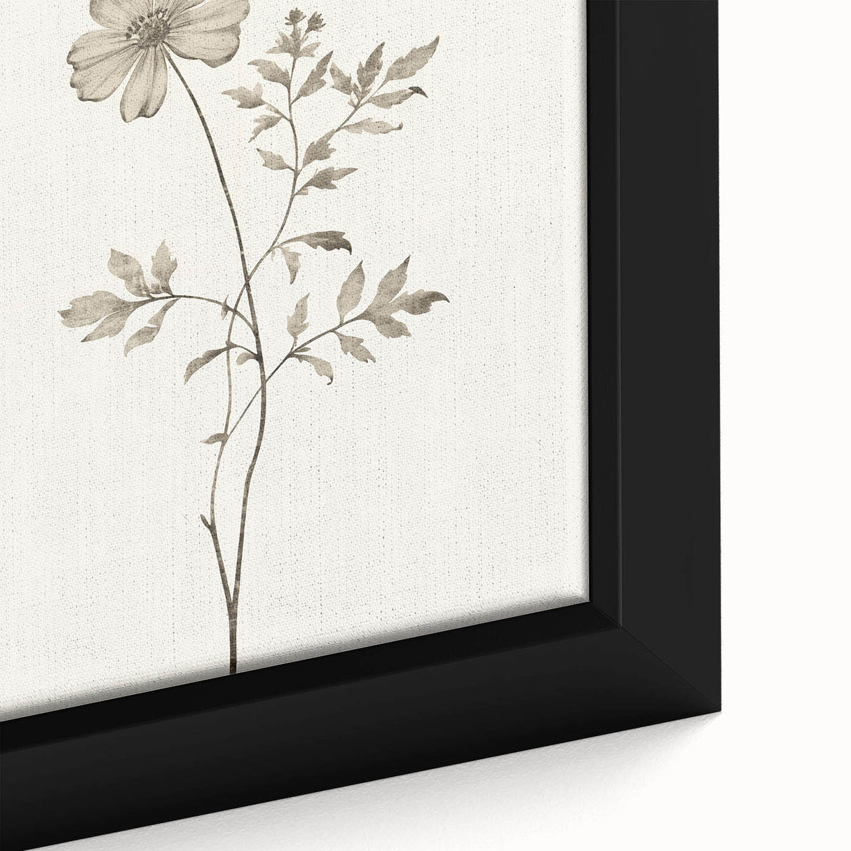 Close-up view of a framed abstract minimalist wall art piece, showcasing intricate geometric patterns in soothing pastel colors, ideal for modern home decor.