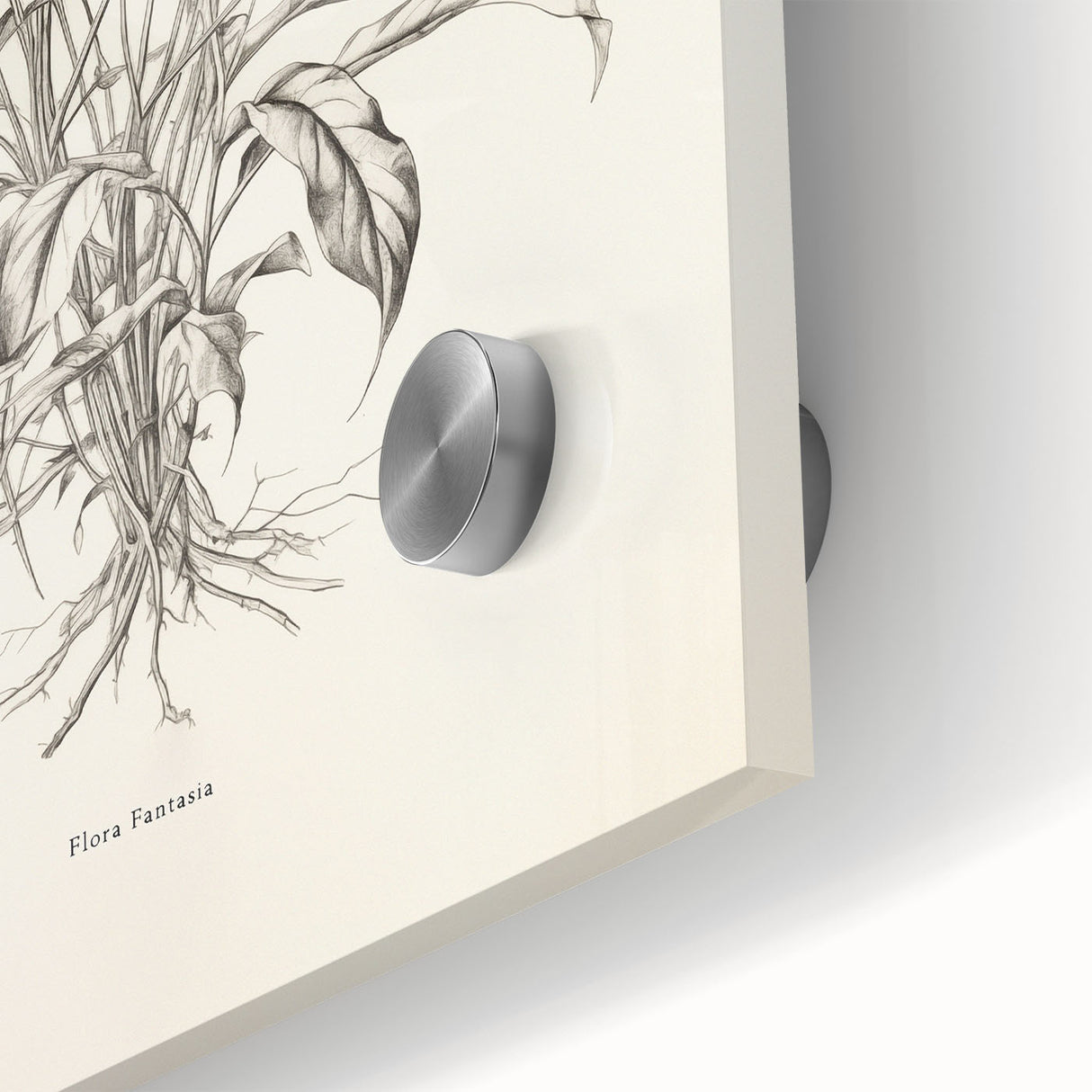 Close-up of an abstract minimalist wall art piece showcasing fluid shapes and soft color gradients, designed for modern decor, featuring acrylic glass for a sleek finish.
