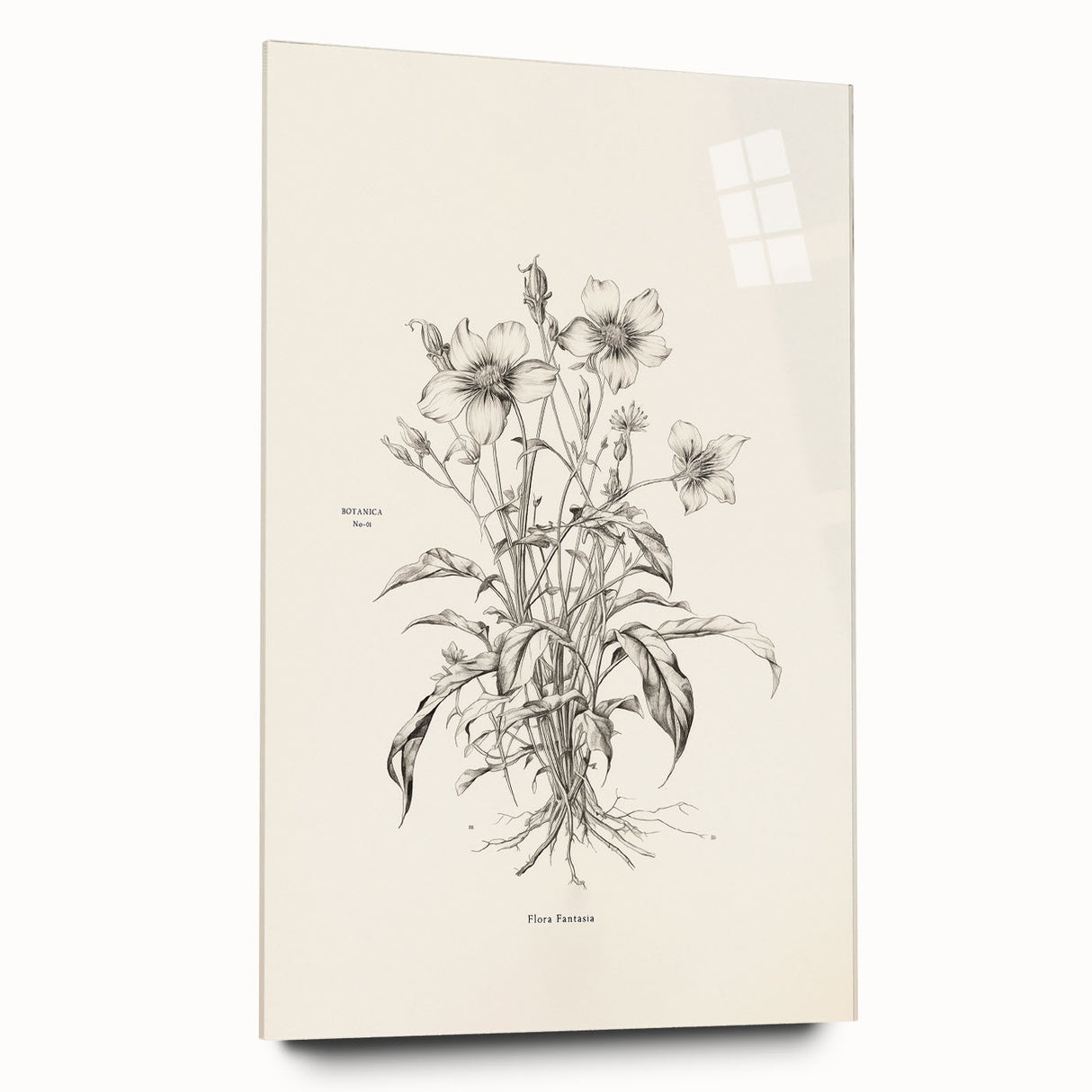 Abstract minimalist wall art collection displayed in a sleek acrylic frame, showcasing a contemporary design with soft colors and elegant lines, enhancing modern decor.