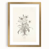 Abstract minimalist wall art framed in gold, showcasing a geometric design with a sleek mat. Ideal for modern decor in living spaces or offices.