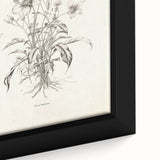 Close-up of a framed canvas displaying an abstract minimalist design with soft pastel colors and geometric shapes, ideal for modern home decor.