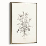 Framed abstract minimalist wall art featuring a gold design, showcased from a side view, ideal for modern decor and enhancing any living space.