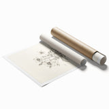 Abstract minimalist wall art print showcasing soft pastel colors and geometric shapes, perfect for modern home decor. Rolled and packaged securely for easy display.