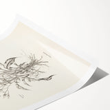 Abstract minimalist wall art print featuring soft earth tones and geometric shapes, rolled for shipping in a protective cardboard tube, ideal for modern decor.