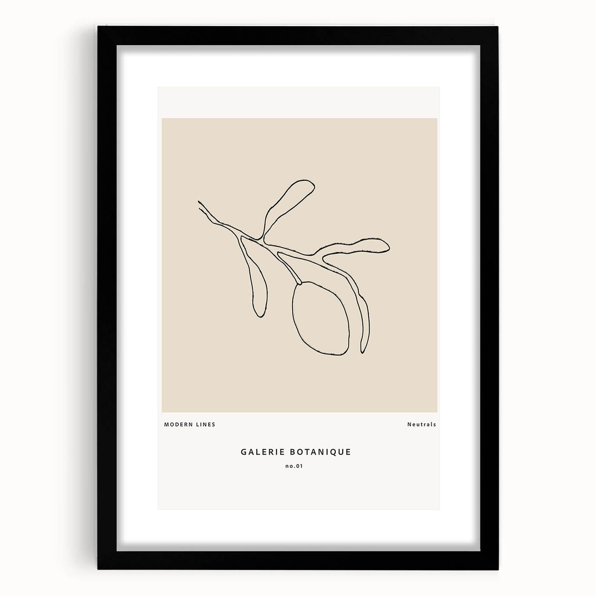 Abstract minimalist wall art featuring a framed design with a black mat, showcasing a modern aesthetic perfect for contemporary home decor. Ideal for enhancing living spaces with stylish, artistic flair.