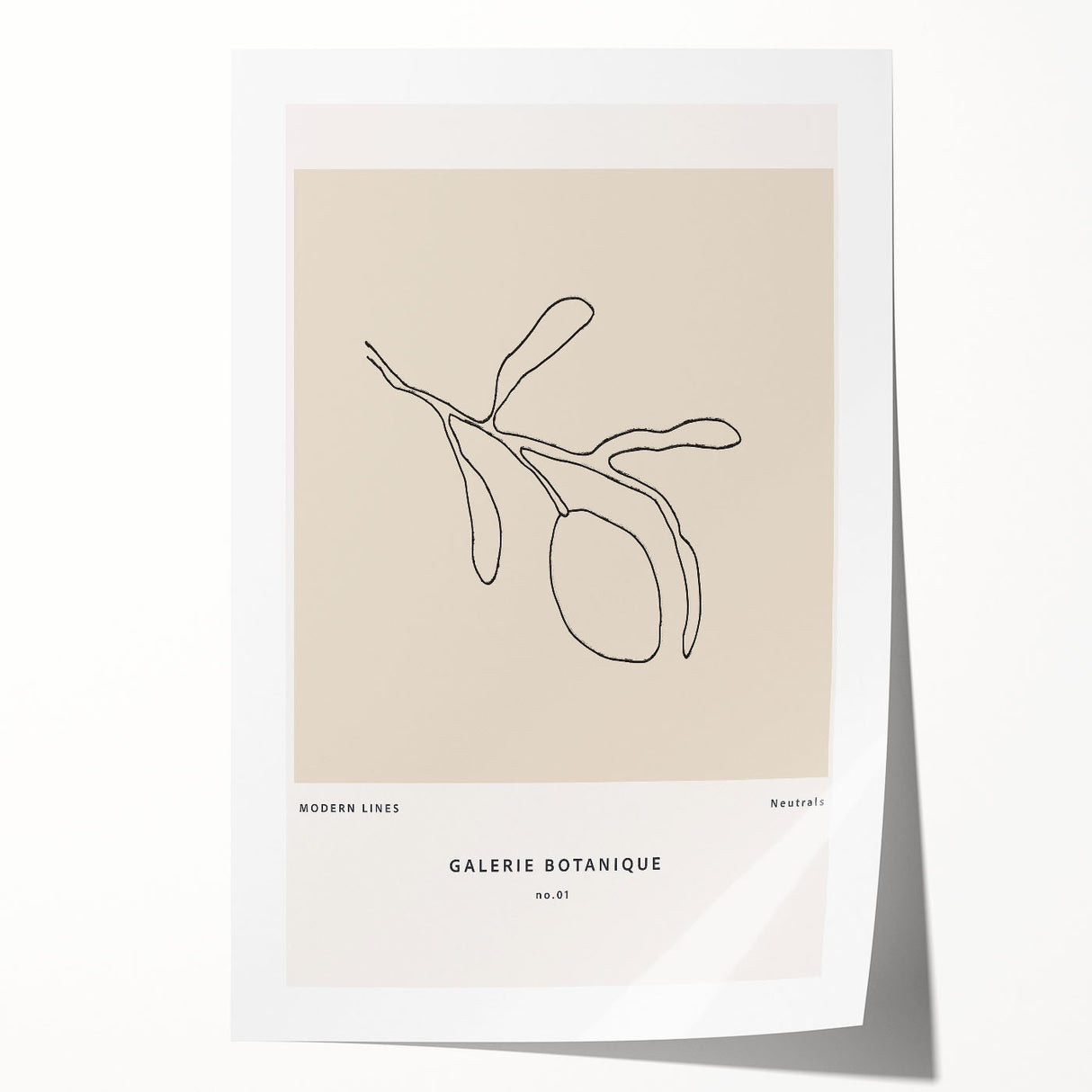 Abstract minimalist wall art design showcasing soft pastel colors and geometric shapes, presented as a rolled print for easy framing and display.