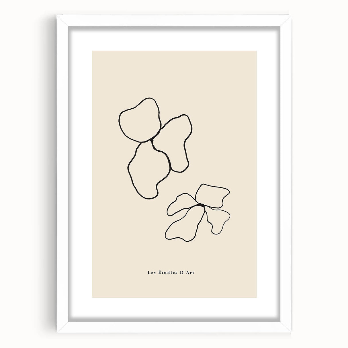 Abstract minimalist wall art collection in a white frame, showcasing soft pastel colors and geometric shapes, enhancing modern decor aesthetics.
