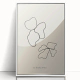 Framed abstract minimalist wall art design showcasing soft pastel colors and geometric shapes, adding elegance to modern interiors.