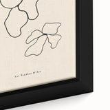 Close-up of a framed abstract minimalist wall art piece showcasing soft pastel colors and geometric shapes, perfect for contemporary decor.