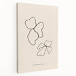Abstract minimalist wall art collection on stretched canvas showcasing soft pastel colors and geometric shapes, perfect for modern home decor.
