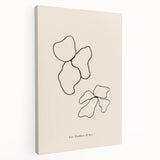 Abstract minimalist wall art collection on stretched canvas showcasing soft pastel colors and geometric shapes, perfect for modern home decor.