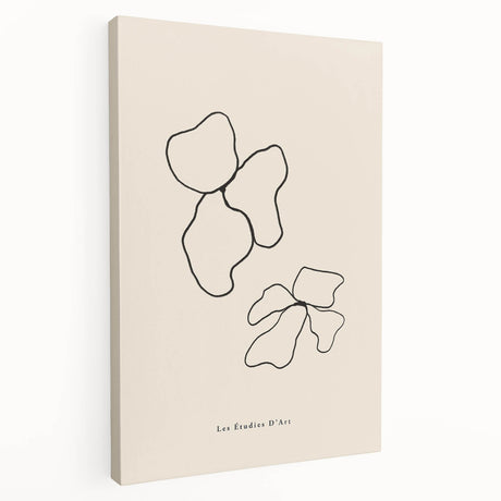 Abstract minimalist wall art collection on stretched canvas showcasing soft pastel colors and geometric shapes, perfect for modern home decor.