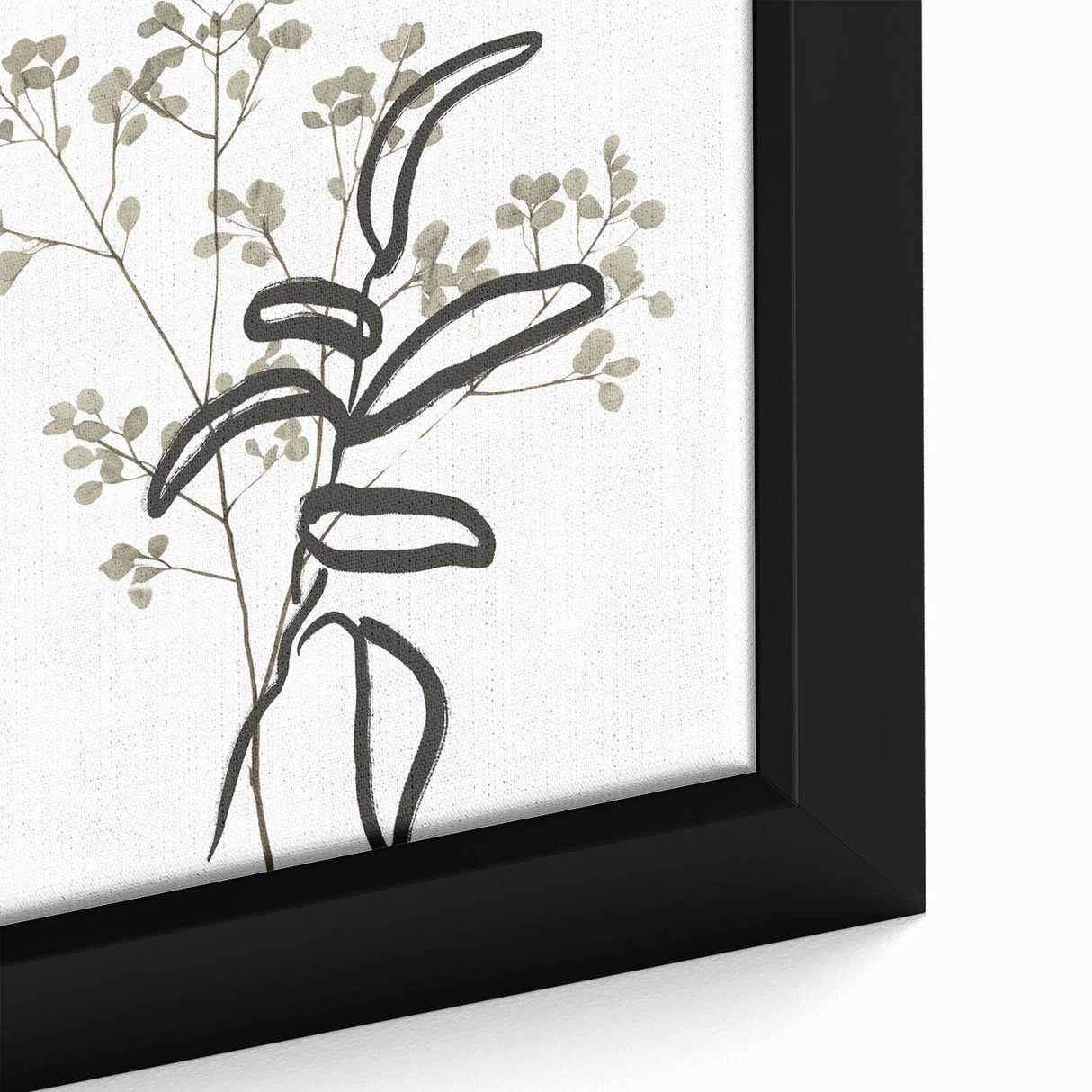 Framed abstract minimalist wall art design showcasing a close-up of intricate patterns and muted colors, ideal for modern home decor and artistic ambiance.