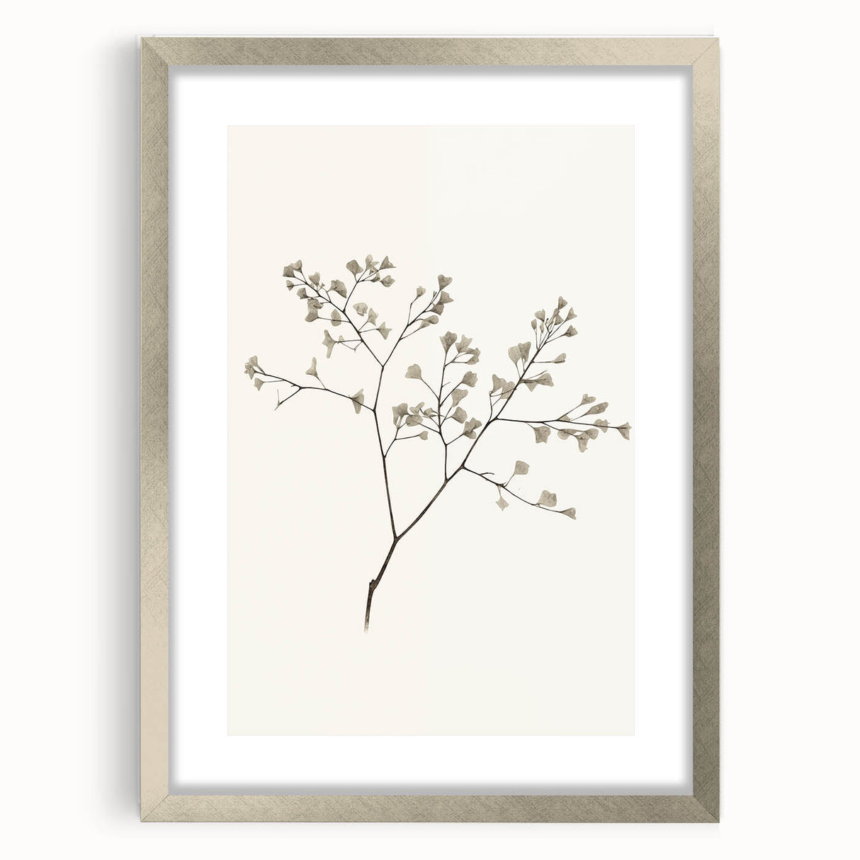 Abstract minimalist wall art collection framed in silver with a mat, showcasing a modern design ideal for contemporary home decor. Perfect for enhancing living spaces.