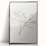 Framed abstract minimalist wall art design showcasing a silver acrylic front, perfect for modern decor. Ideal for enhancing contemporary living spaces.