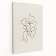 Stretched canvas showcasing a modern abstract minimalist wall art design in muted tones, highlighting fluid shapes and lines, ideal for contemporary decor.