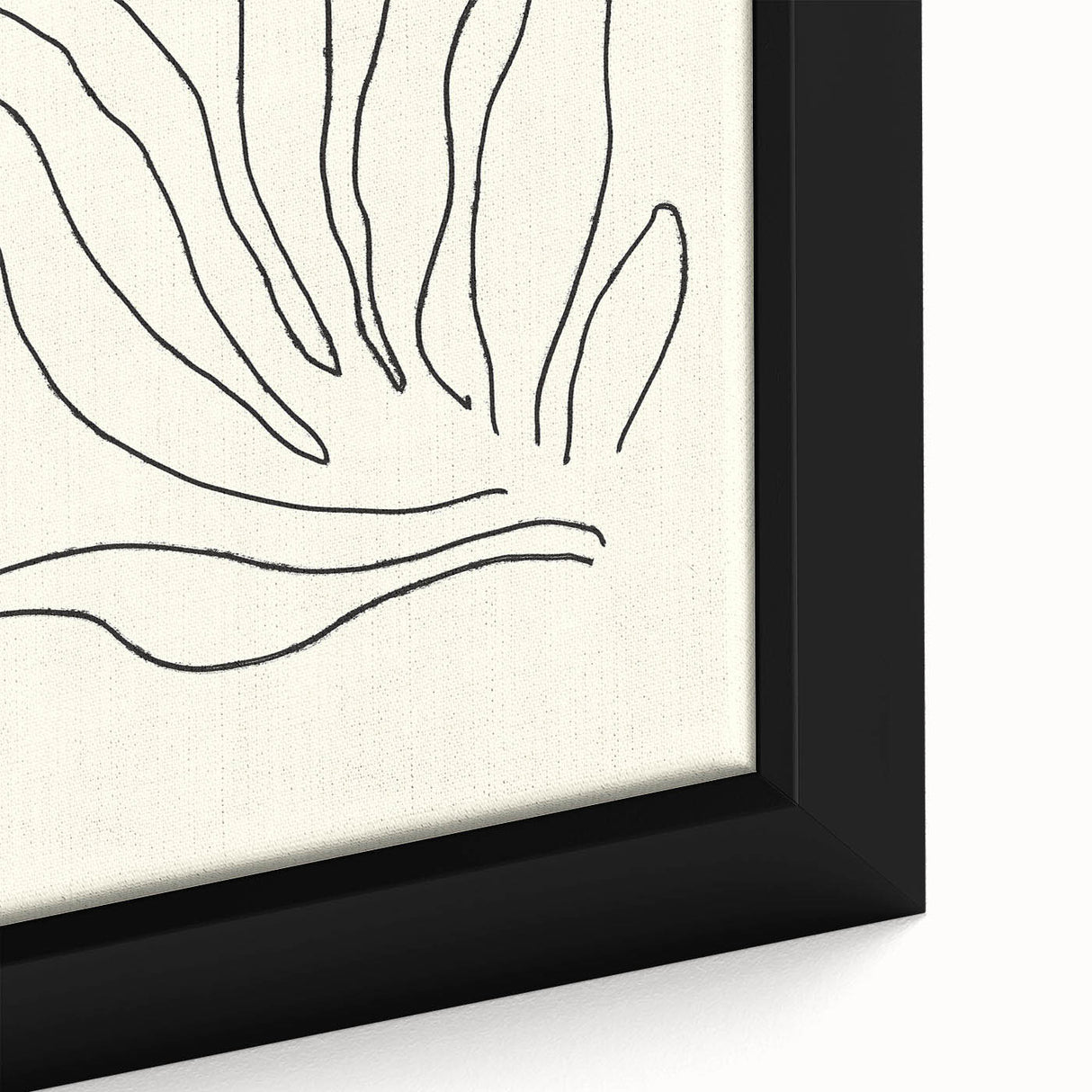 Close-up of a framed abstract minimalist wall art piece showcasing a blend of soft colors and geometric shapes, perfect for modern home decor.
