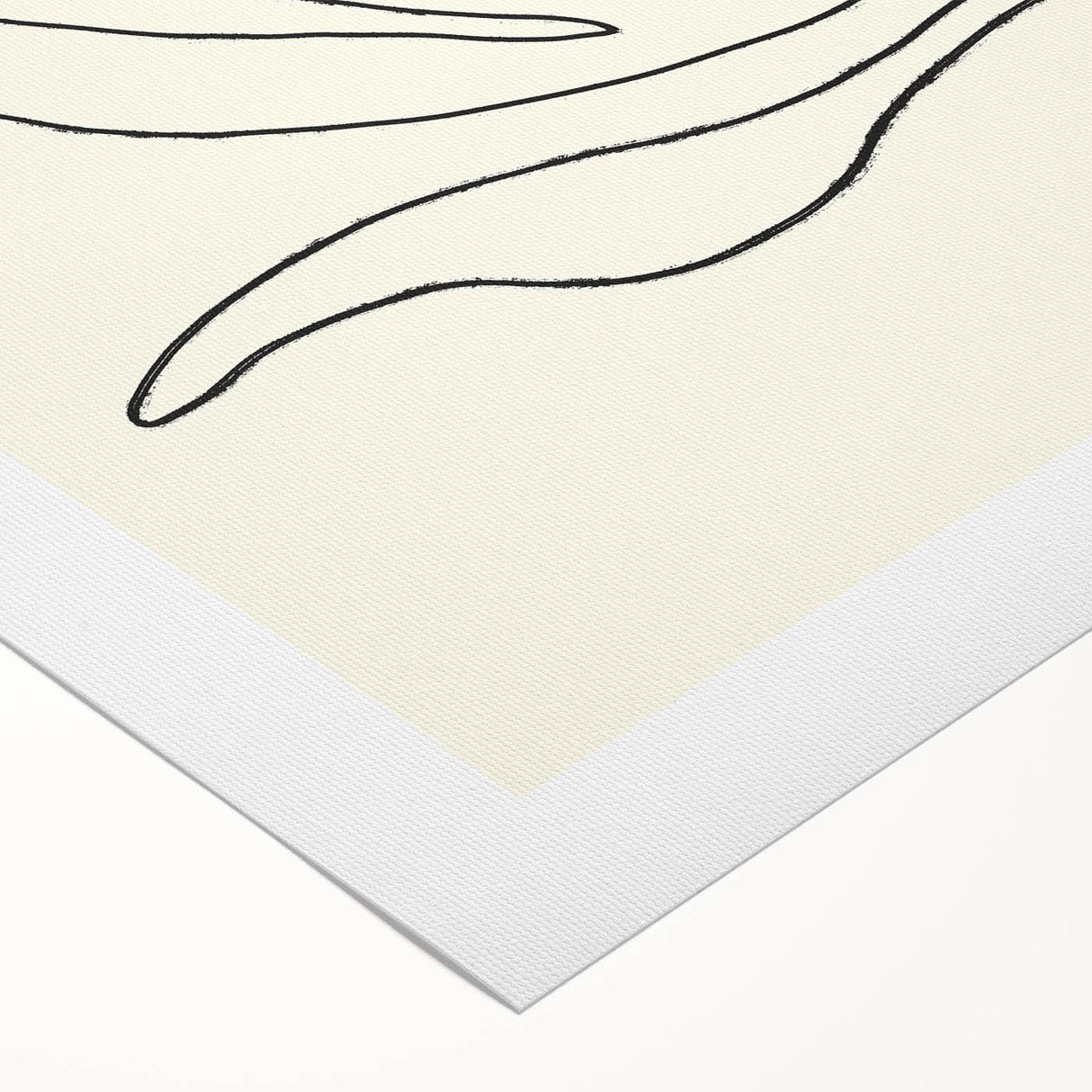Abstract minimalist wall art design in soft pastel colors, featuring geometric shapes and fluid lines on rolled canvas, ideal for modern home decor.
