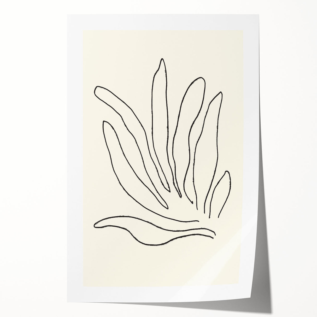 Abstract minimalist wall art print featuring geometric shapes in soft pastel colors, showcasing a contemporary design for modern home decor. Ideal for stylish interior settings.