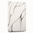 Acrylic glass wall art from the Abstract Minimalist Design 125 collection, showcasing a sleek side view with visible mounting pins, perfect for modern decor.
