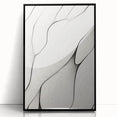 Framed acrylic wall art showcasing an abstract minimalist design in black, perfect for modern decor. The clean lines and striking contrast elevate any space.