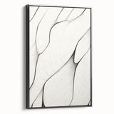 Framed abstract minimalist wall art featuring a sleek black design, showcasing a modern aesthetic. Perfect for contemporary home decor, enhancing any room's elegance.