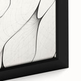 Close-up of a framed minimalist wall art piece showcasing abstract geometric shapes in soft earth tones, perfect for modern home decor. Ideal for enhancing any living space with its elegant design.