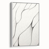 Framed minimalist wall art featuring an abstract design in soft pastel colors, elegantly displayed from a side view, ideal for modern home decor.