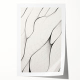 Abstract minimalist wall art print showcasing a vibrant, geometric design in shades of blue, orange, and white, perfect for contemporary home decor.