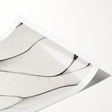 Abstract minimalist wall art print featuring a soft color palette of beige, pale blue, and muted pink. This rolled canvas showcases geometric shapes and fluid lines, perfect for modern home decor.