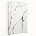 Stretched canvas showcasing an abstract minimalist design in muted earth tones, highlighting geometric shapes and smooth lines, perfect for modern home decor.