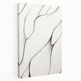 Stretched canvas showcasing an abstract minimalist design in muted earth tones, highlighting geometric shapes and smooth lines, perfect for modern home decor.