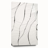 Abstract minimalist wall art collection displayed in a side view, showcasing acrylic glass finish and sleek design, perfect for modern home decor.