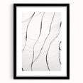 Abstract minimalist wall art design featuring a black frame with a mat, showcasing a sleek, modern aesthetic ideal for contemporary home decor. This artwork adds sophistication and elegance to any living space or office environment.
