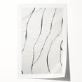 Abstract minimalist wall art design featuring soft pastel colors and geometric shapes, ideal for modern home decor. This rolled print is elegantly packaged for safe delivery.