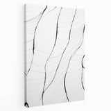 Abstract minimalist wall art design showcasing soft earth tones and geometric shapes on a stretched canvas, viewed from the side, perfect for modern decor.