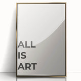 Framed acrylic wall art featuring an abstract minimalist design in gold tones, showcasing a modern aesthetic ideal for enhancing contemporary home decor.