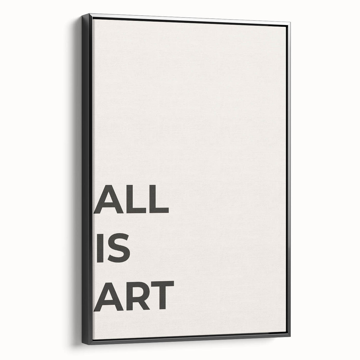 Framed abstract minimalist wall art in black, showcasing a sleek design with clean lines and modern aesthetics, perfect for contemporary home decor.