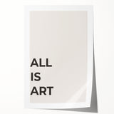 Abstract minimalist wall art print showcasing a vibrant geometric design in bold colors, rolled and ready for display, emphasizing modern decor aesthetics.